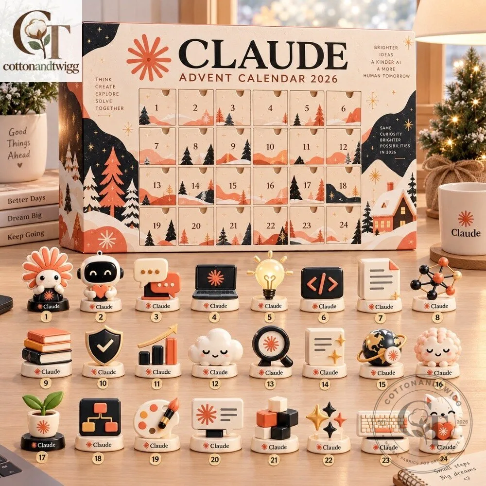 Claude AI Advent Calendar 2026 - 24 Days Tech Figures Christmas Gift Box