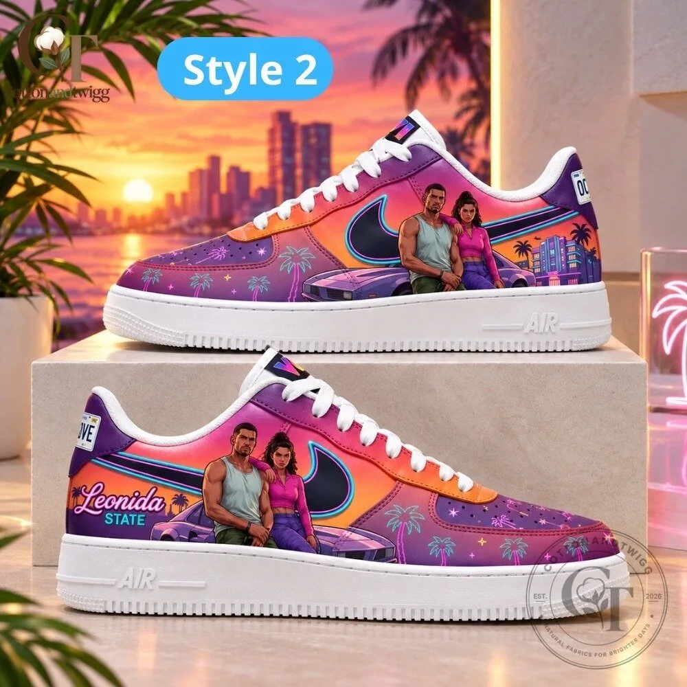 Grand Theft Auto VI GTA 6 Vice City Nike Air Force 1 Sneakers 5 Grand Theft Auto VI GTA 6 Vice City Nike Air Force 1 Sneakers
