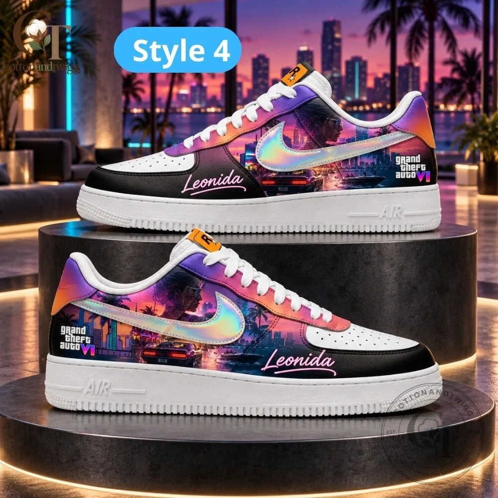 Grand Theft Auto VI GTA 6 Vice City Nike Air Force 1 Sneakers 7 Grand Theft Auto VI GTA 6 Vice City Nike Air Force 1 Sneakers