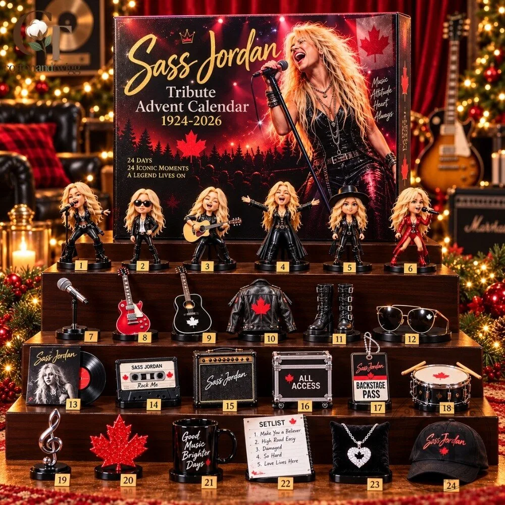 Sass Jordan Tribute Advent Calendar 2026 - 24 Days Rock Music Christmas Countdown Box