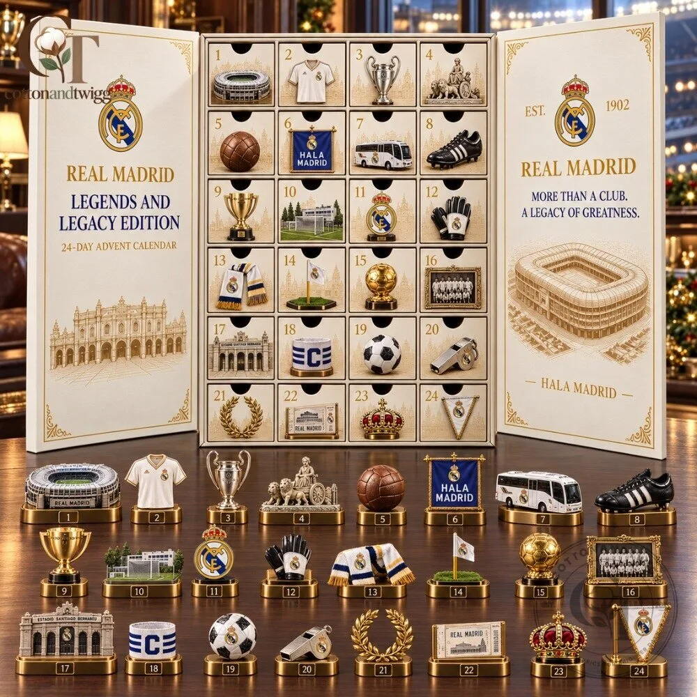 Real Madrid Advent Calendar 2026 - 24 Days Soccer Trophies & Collectibles Christmas Countdown Box 4 Real Madrid Advent Calendar 2026 - 24 Days Soccer Trophies & Collectibles Christmas Countdown Box