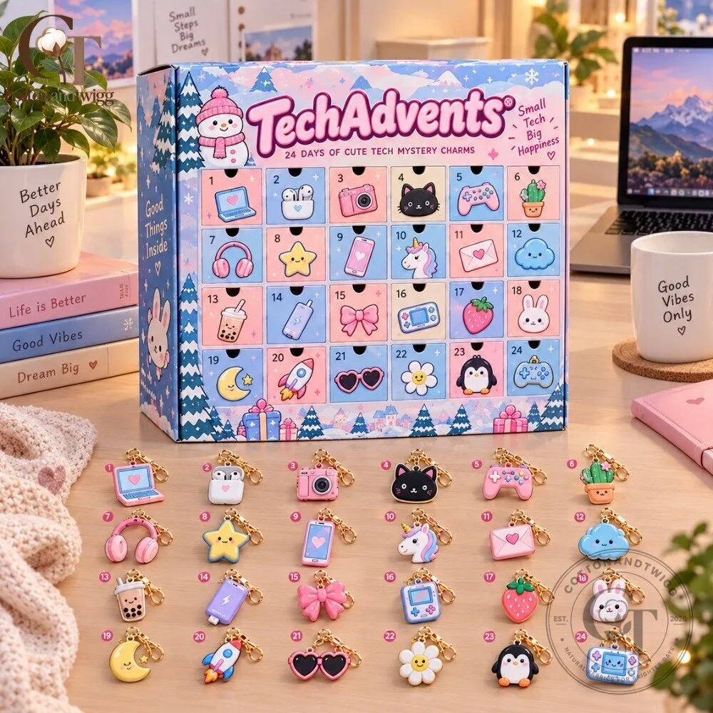 TechAdvents Advent Calendar 2026 - 24 Days Cute Tech Mystery & Kawaii Christmas Countdown Box