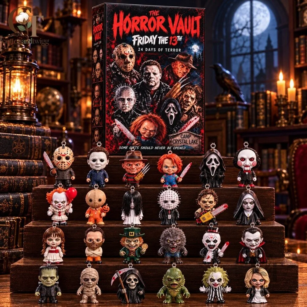 The Horror Vault Advent Calendar 2026 - 24 Days Of Terror Friday The 13th Classic Horror Movie Countdown Box