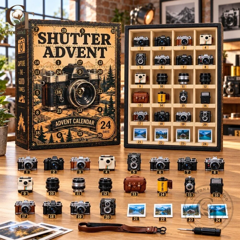 Shutter Advent Calendar 2026 - 24 Days Camera Miniatures Photography Lover Christmas Countdown Box