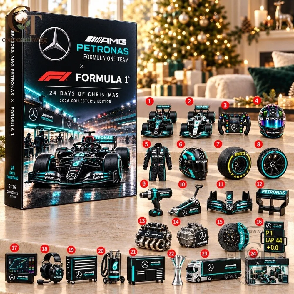 Mercedes-AMG Petronas Formula 1 Advent Calendar 2026 - 24 Days Of Christmas Collector's Edition Racing Box