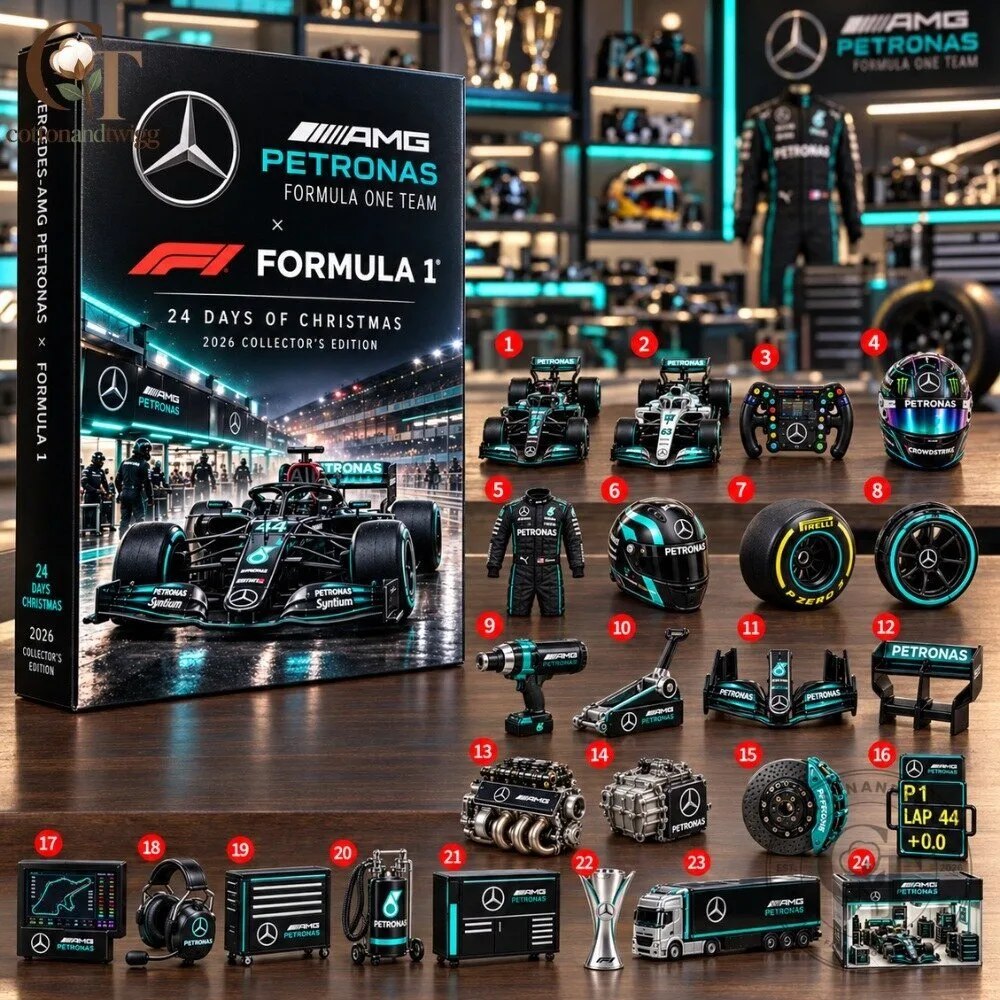 Mercedes-AMG Petronas Formula 1 Advent Calendar 2026 - 24 Days Of Christmas Collector's Edition Racing Box 4 mercedes amg petronas formula 1 advent calendar 2026 24 days of christmas collector s edition racing box gallery 1