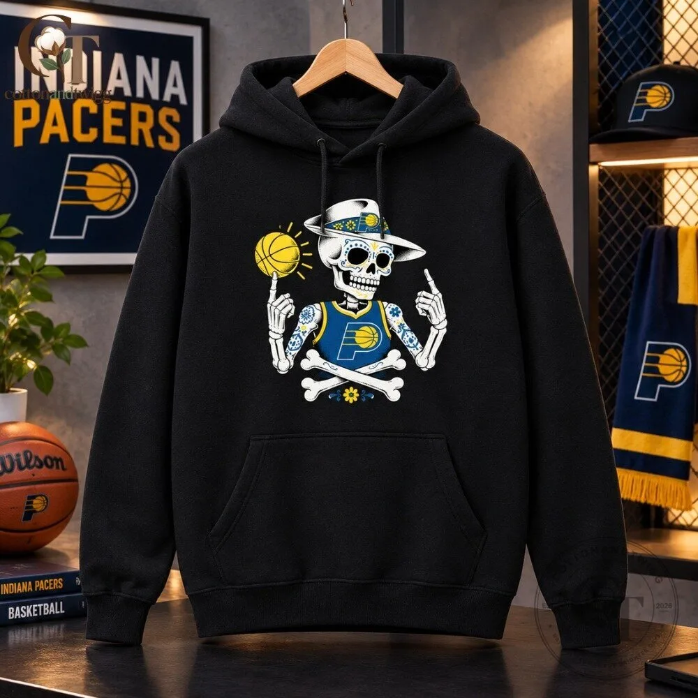 Sugar Skull Skeleton x Indiana Pacers Mexico City CDMX Game 2026 Hoodie Shirt