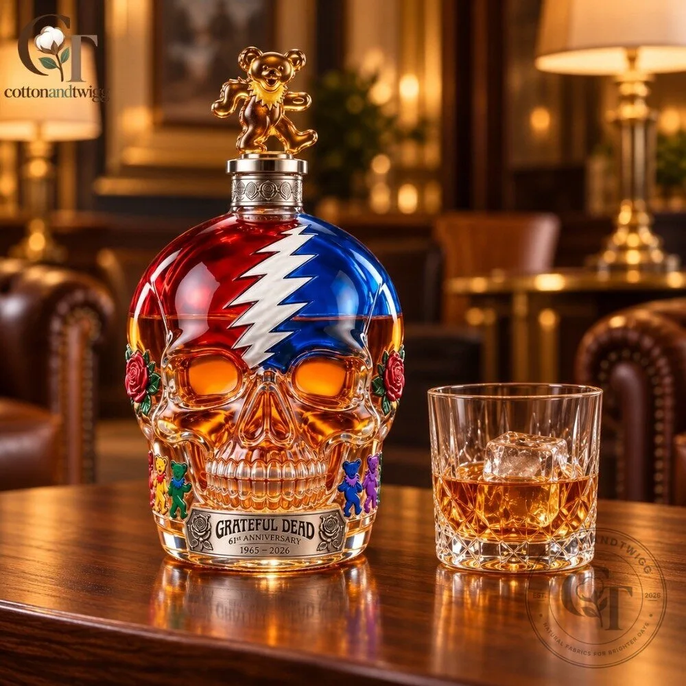 Grateful Dead 61st Anniversary Skull Whiskey Decanter 2026