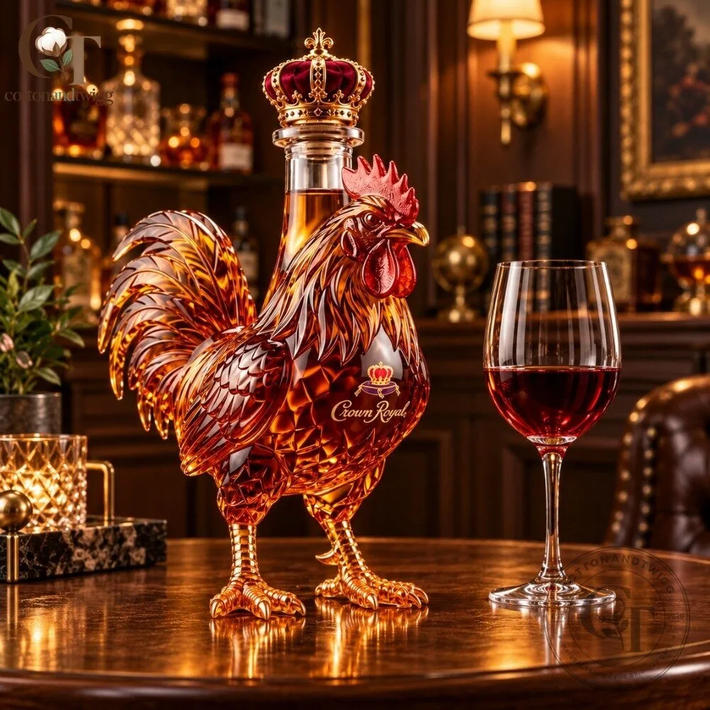 Crown Royal Rooster Whiskey Decanter Bottle 2026