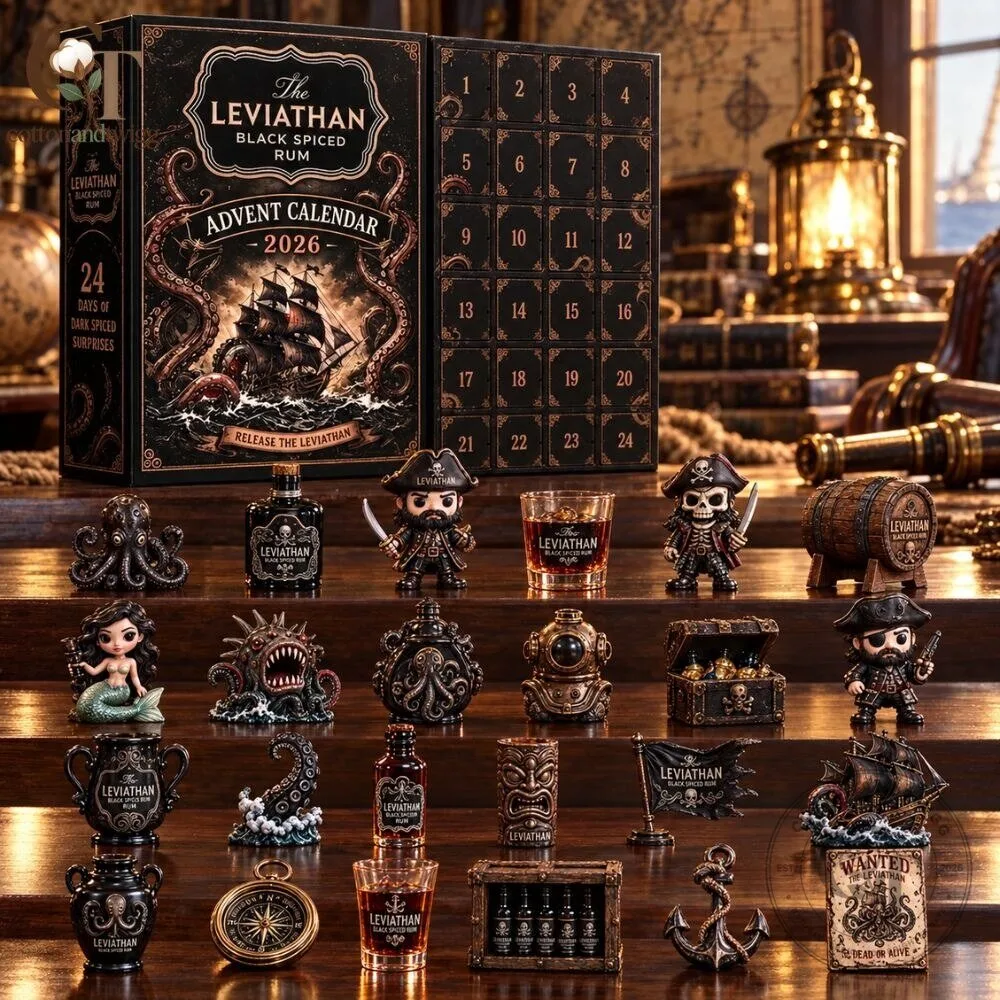 The Leviathan Advent Calendar 2026 - 24 Days Black Spiced Rum Pirate & Kraken Countdown Box