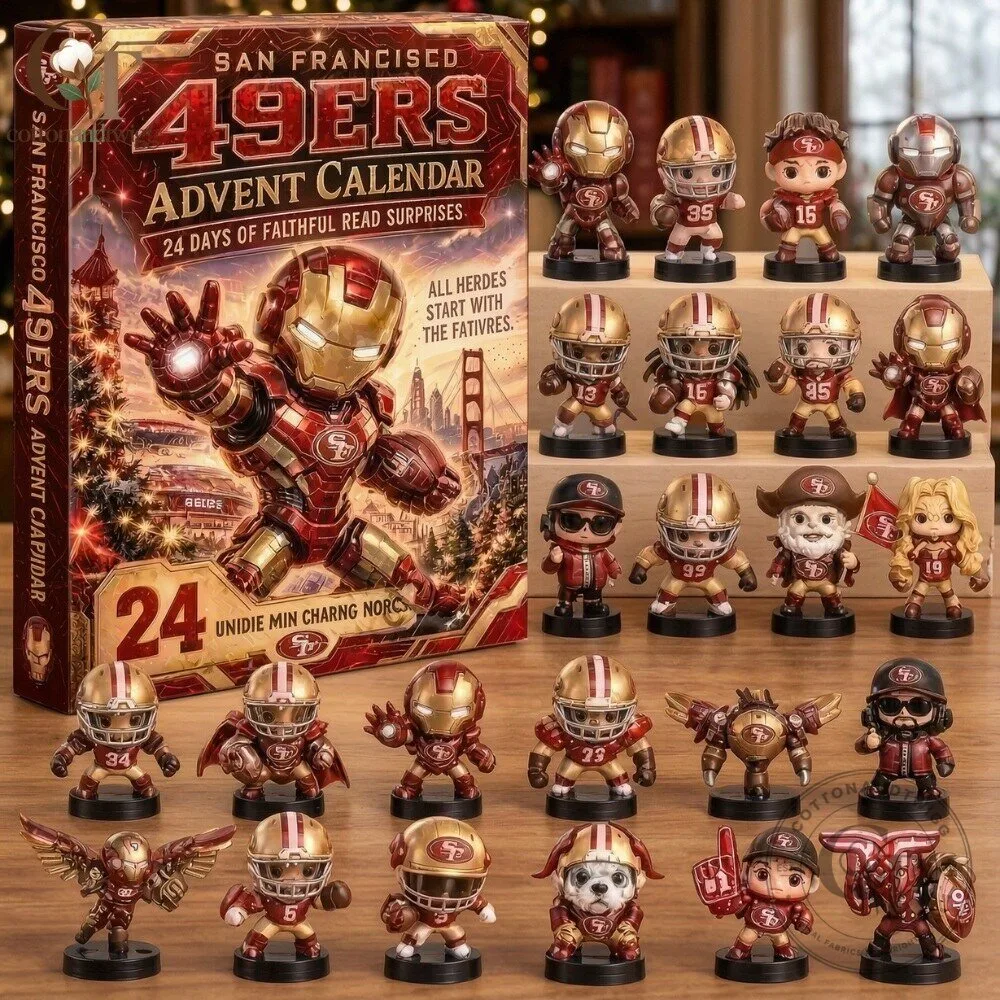 San Francisco 49ers Advent Calendar 2026 - 24 Days NFL Superhero Gift Christmas Countdown Box