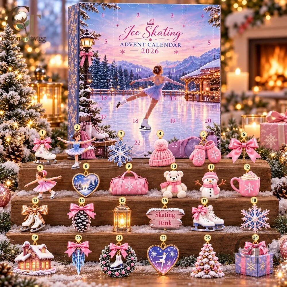 Ice Skating Advent Calendar 2026 Gift Christmas Countdown Box