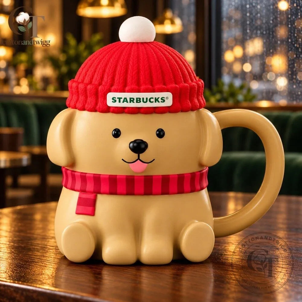 Starbucks Freddie Dog Ceramic Mug 2026 Special Edition Christmas Decor